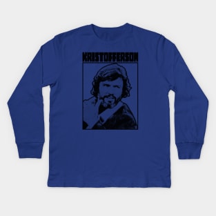 Retro Kris Kristofferson Graphic Kids Long Sleeve T-Shirt